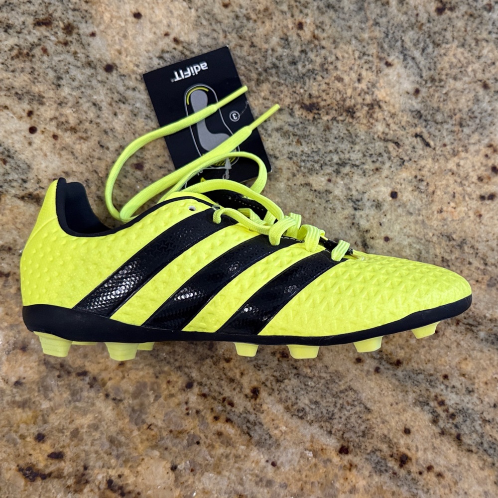NEW. adidas Kids Neon Yellow and Black Sneakers